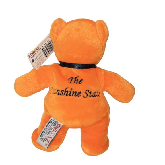 2003 Symbolz Orange Bear Florida Sunshine State Plush Stuffed BeanBag Toy 7.5" - Picture 4 of 8